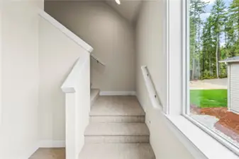 Stairs to Upstairs Bedroom, Bath and Bonus