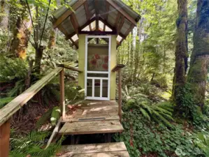 Outhouse on back lot- ultimate nature bathroom experience!