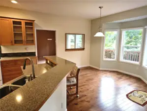Kitchen space with eating bar