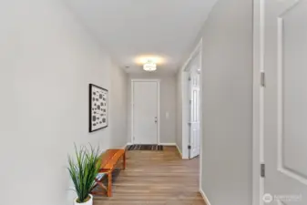 Spacious Foyer, Home Office or Den through the French doors on the right