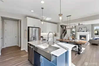 Kitchen Island with large sink