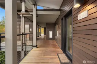 Easy elevator access from the covered parking below, leads you right to your door.