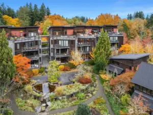 A look at B building on the right. this home is the upper 2 levels of the middle home