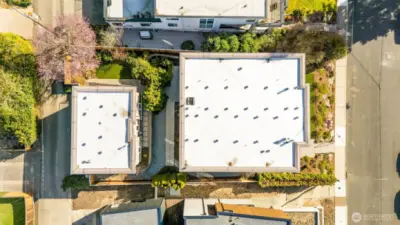 Roof recently refinished and inspected.