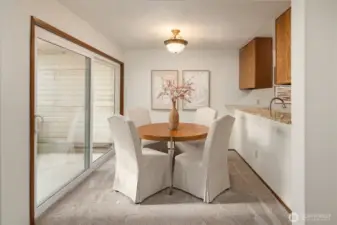 Dining room opens to covered deck