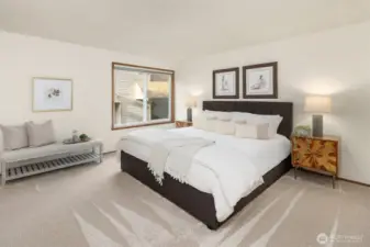 Plenty of room for a king size bed in the primary bedroom