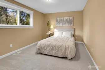 Generous NW corner bedroom