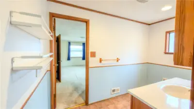 Master Bathroom Bedroom view.