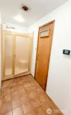 Master Bathroom Shower and Sauna access.