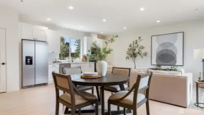 Eating Space open to Kitchen