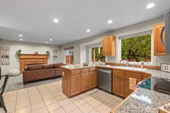 Kitchen to family room