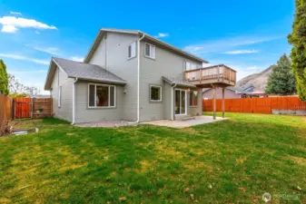 Spacious and fully fenced back yard!