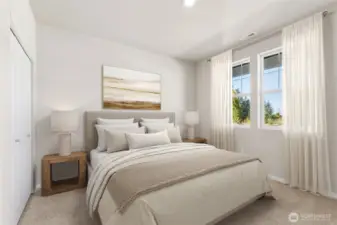 Bedroom 4 at front of house. *Finishes and options will vary.