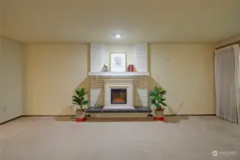 Living room elec. fireplace
