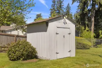 Storage Shed for all your gardening and yard tools!
