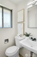 half bath off of the family room