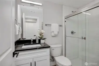 Connected bathroom on main floor (Model Home Lot C101)