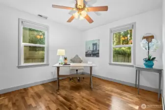 Updated double-paned windows throughout offer energy efficiency, comfort, and plenty of natural light.