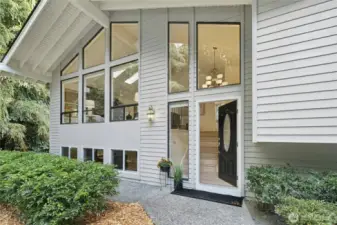 Walls of windows make this home so light and bright.