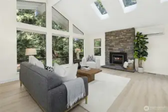 Gas fireplace & A/C