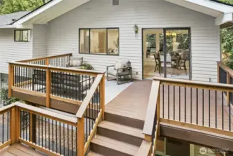 New deck with dual levels.