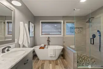 Luxury primary bath.