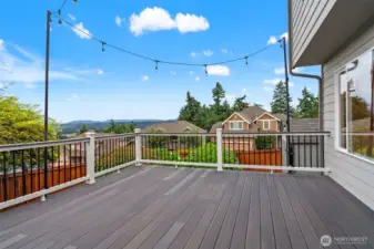 Entertainment sized deck.
