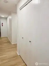 1 of 2 large hall storage closets