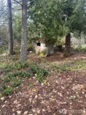 concrete block well house