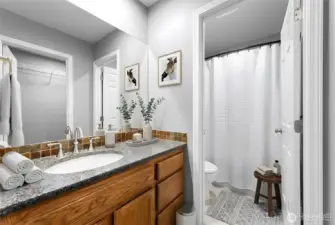~Virtually Staged Primary Bathroom~