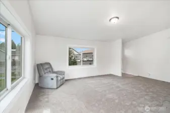 View of Livingroom from dining area.