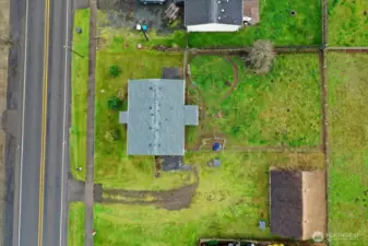 Aerial view directly above.