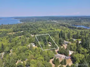 Overhead view with approximate boundaries in white.