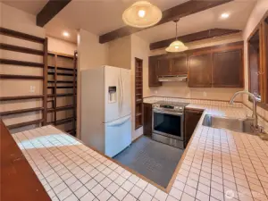 Kitchen -- notice the walk-in pantry