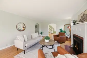 Newly refreshed paint compliments the home's original details.