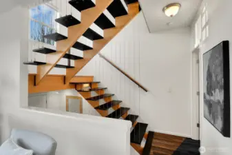 Custom. built open stairwell