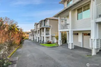 Alley to garage parking