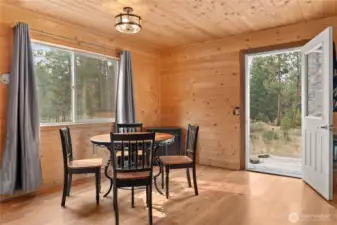 Dining area with outside access off of kitchen