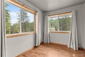 Small area intended to be converted to an upstairs bathroom off of primary or small sitting room