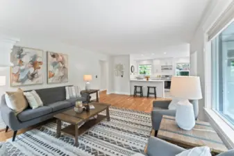 Settle in to this open concept living space where the flow from kitchen to living room is seamless and friendly.
