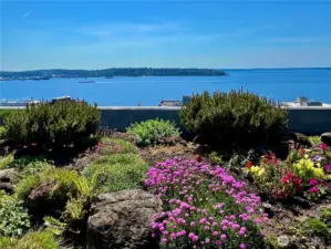 Some of the gardens and the Sound.