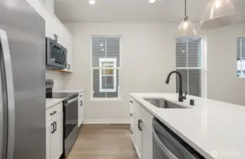 Kitchen with extra windows