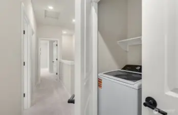 2nd floor laundry and hall