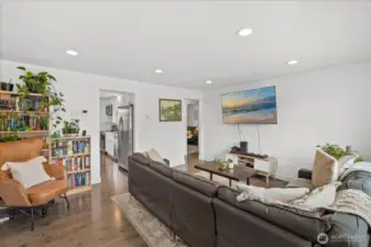 Seamless Flow from Living Room to Nearby Kitchen.