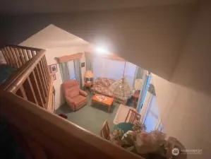 looking down from the loft