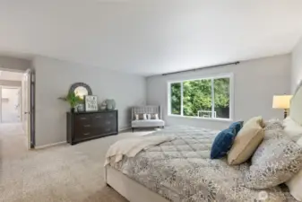 Another Beautiful Oversize Window overlooking the Backyard & Wooded Acreage providing both Sunlight & Privacy