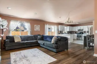 Great room living at its best. The vaulted ceiling helps this home live large.