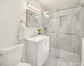 3/4 en suite bath