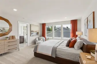 The second floor invites you to the primary bedroom wing. Photo's are for representational purposes only. Colors and finishes may differ.