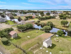 Desireable RV lot in Surfside. Room for up to 3 RVs. 2 septic hookups, power, water.